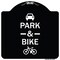 Signmission Park & Ride With Bicycle Graphic Heavy-Gauge Aluminum Architectural Sign, 18" x 18", BW-1818-23499 A-DES-BW-1818-23499 - alternate 1